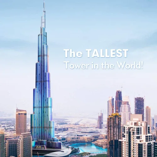 Vista 2 de CubicFun Rompecabezas 3D LED Dubai Burj Khalifa 57.5" H Kits de Modelos de Edificios de Arquitectura para Adultos, Decoración de Recuerdo y Regalos