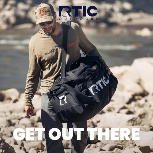 Vista 4 de RTIC Bolsa de viaje por carretera para hombres y mujeres, bolsa de viaje para campamento, viajes, gimnasio, fin de semana, camping, durante