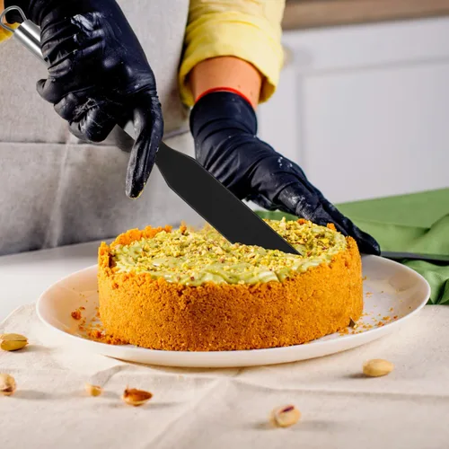 Vista 4 de DOITOOL Juego de espátula para tartas y panqueques, raspador de crema de acero inoxidable y mantequilla para hornear, glaseado, masa de crepé