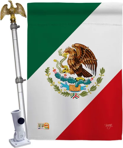 Vista 8 de Nacionalidad México Garden House Banderas Set Regional Nación Internacional Mundo País Particular Área Pequeña Decorativa Patio Banner Doble Cara
