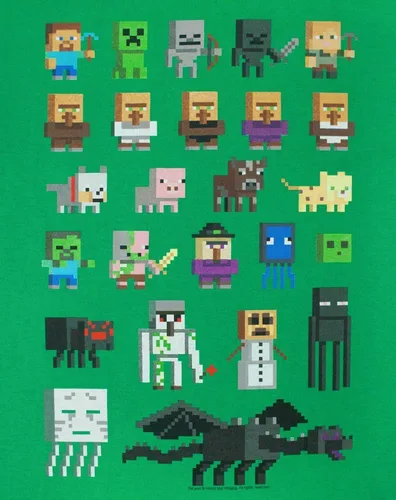 Vista 2 de Minecraft Camiseta para niños Sprites de manga corta para niños