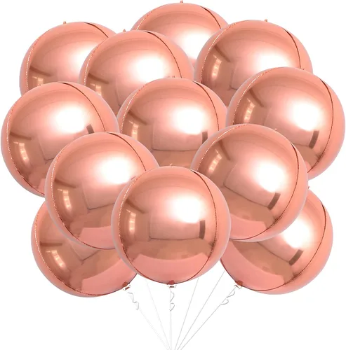 Vista 23 de KatchOn, Globos redondos de Mylar negros enormes, 22 pulgadas, paquete