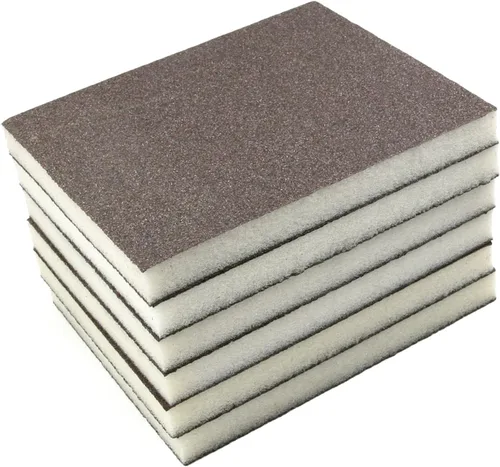Vista 34 de Utoolmart Bloques de lijado de esponja de lijado, esponja de papel de lija húmedo y seco de grano 80, kit de esponja de arena lavable y 4 piezas