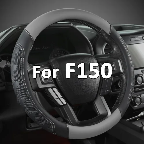 Vista 9 de GIANT PANDA Funda para volante de automóvil para Ford - F150 F250 F350 Expedition, (15.5-16 pulgadas - Negro)