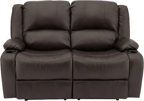 Vista 4 de RecPro Charles - Sofá reclinable doble de pared de 58 pulgadas, para autocaravana, con tela mejorada (color castaño)