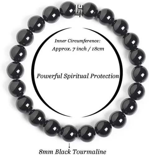 Vista 2 de BONNY BOXX Pulsera de piedras preciosas curativas naturales, pulsera de piedra semipreciosa de 0.315in para hombres y mujeres, joyería de cristal