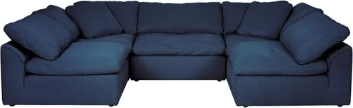 Vista 15 de Sunset Trading Contemporary Puff Collection - Sofá modular con relleno de plumón profundo, 5 piezas, a prueba de manchas, resistente al agua, marrón