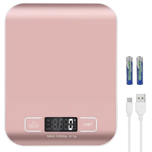 Vista 10 de Báscula digital de envío, panel de acero inoxidable, báscula postal portátil precisa para paquetes, pequeña empresa, cocina, alimentos, artículos