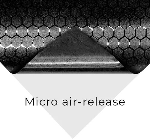 Vista 3 de VViViD+ - Vinilo para envoltura de coche con patrón de nido de abeja negro mate (1 x 5 pies)