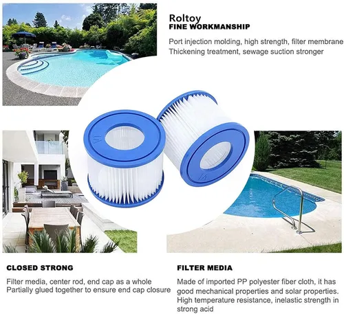 Vista 5 de Filtro de piscina VI para filtros de bañera de hidromasaje Saluspa Cartucho de repuesto de bomba tipo VI, filtros de bañera de hidromasaje VI