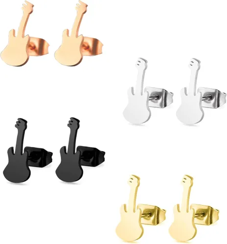Vista 10 de Pendientes de trompeta - Joyas de guitarra - Pendientes de clave de agudos - Pendiente de nota musical - Saxofón Trambone El acordeón