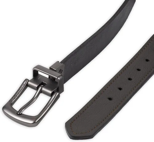 Vista 4 de Columbia Cinturón reversible 2 en 1 para niños - Correa clásica para uso escolar, casual y de vestir Negro/Marrón Clásico