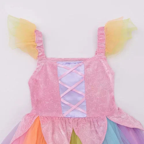 Vista 3 de Bonito vestido de hadas arco iris (3-5years)