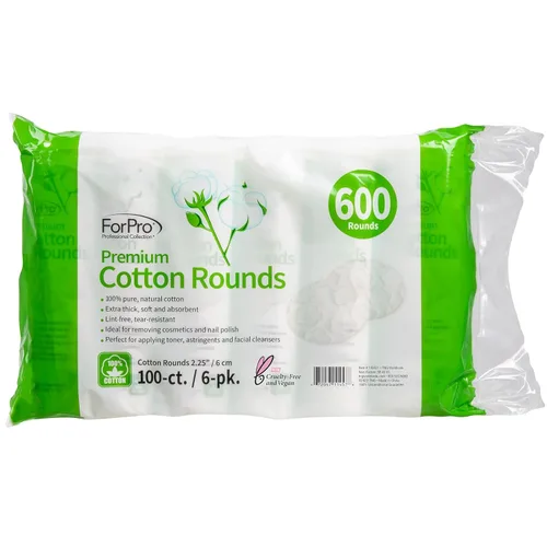 Vista 5 de For Pro Premium Cotton Rounds Discos de algodón, 2.25 in, 600