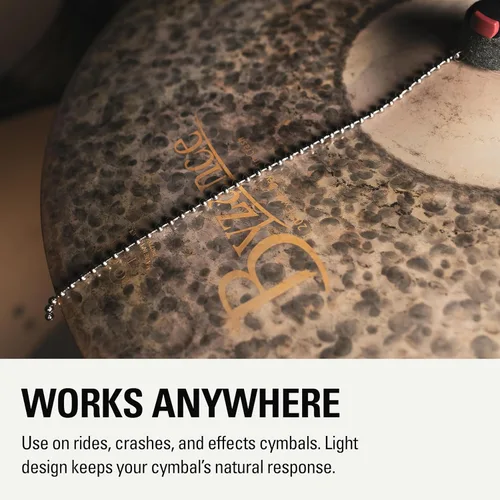 Vista 5 de Meinl Platillos Tocino Platillos Sizzler - Sonido de remache sin taladro, Paseo/Choque/China Stainless Beaded Chain, Instant Sizzle, Low-Profile