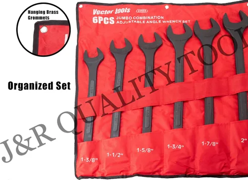 Vista 5 de VCT Juego de llaves combinadas jumbo SAE de óxido negro 1-5/16" - 2" con bolsa de transporte