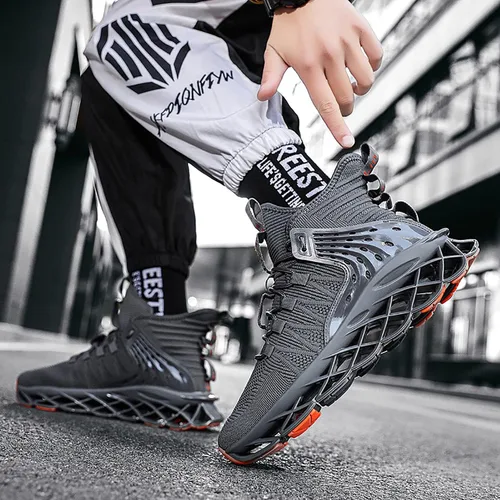 Vista 7 de Zapatos deportivos cómodos para correr para hombre, cómodos, atléticos, para caminar y caminar, a la moda, tenis