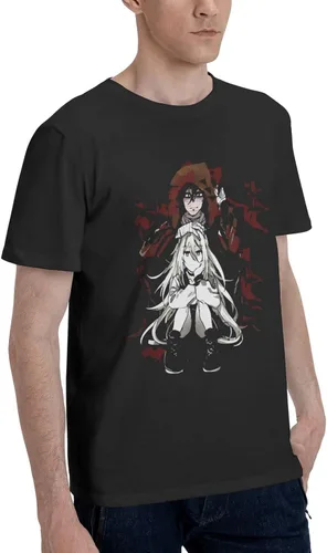 Vista 2 de Anime Angels-of-Death T-Shirt Boy's Fashion Round Neck Cotton Shirts Summer Short Sleeve Tee