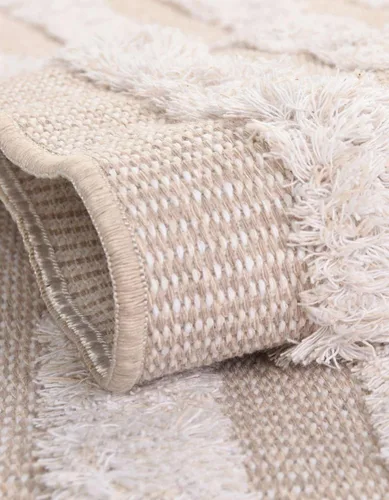 Vista 4 de Unique Loom Casa Collection Toluca - Alfombra rectangular de 2 pies 3 x 3 pies, color beige y marfil