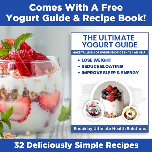 Vista 5 de Ultimate Probiotic Yogurt Maker XL con un 50% más de capacidad, control de tiempo y temperatura ajustable, hace billones de probióticos vivos