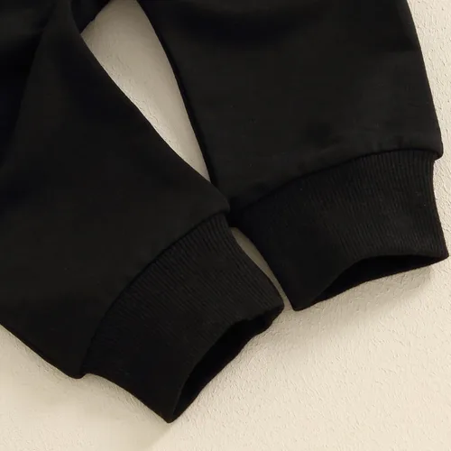 Vista 37 de Conjunto de sudadera de manga larga con cuello redondo y pantalones deportivos para bebés, ropa de invierno para bebé