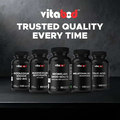 Vista 7 de Vitabod Suplemento de bromelina de 1000 mg por porción, 2400 GDU/g, enzimas proteolíticas, apoya la digestión de proteínas, 60 unidades, sin OMG