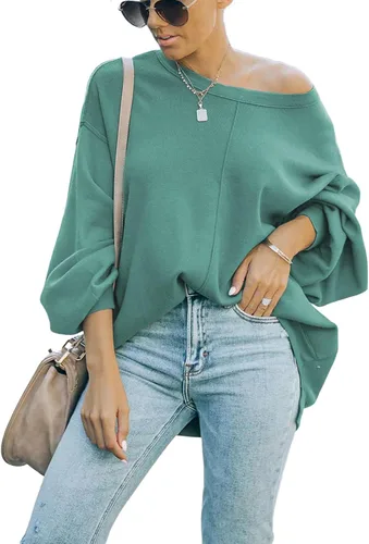 Vista 2 de Sudaderas para mujer, cuello redondo, ropa de otoño 2023, a la moda, cálidas, holgadas, para adolescentes, niñas, de gran