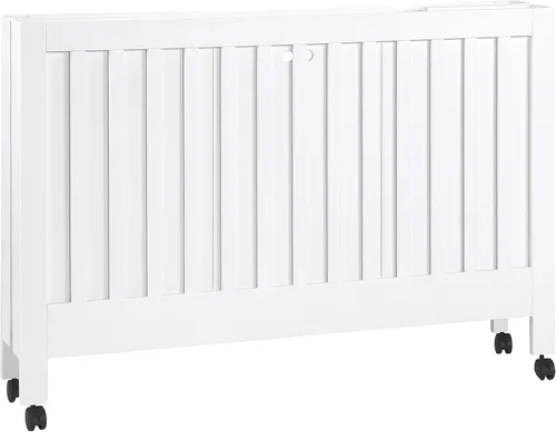 Vista 10 de Babyletto Maki Cuna plegable portátil 2 en 1 de tamaño completo con kit de conversión de cama para niños pequeños en blanco, certificado Greenguard