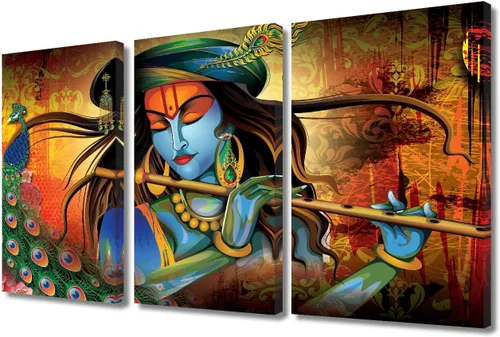 Vista 61 de TUMOVO Arte de pared de Dios hindú para sala de estar, lienzo de Ganesha, arte de pared de escultura de elefante, cuadros modernos, arte