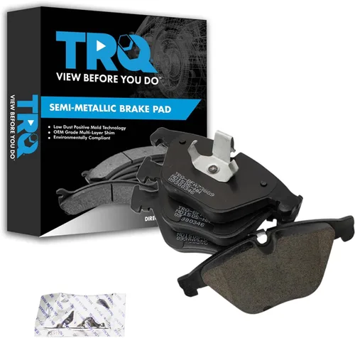 Vista 136 de TRQ Pastillas de freno delanteras semi metálicas compatibles con Ford Expedition 2018-2021 F-150 2018-2020 Lincoln Navigator 2018-2022