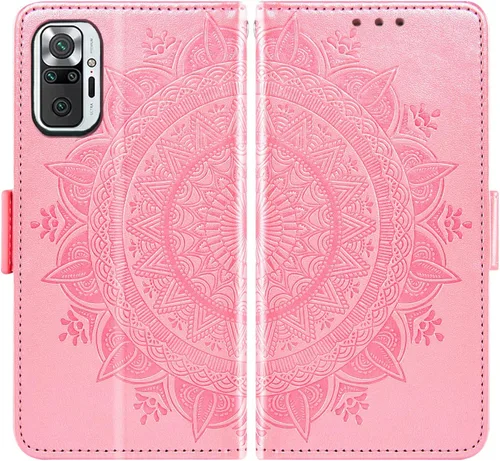 Vista 6 de Asuwish Compatible con Xiaomi Redmi Note 10 Pro Wallet Case Protector de pantalla de vidrio templado, soporte para tarjeta de crédito, correa