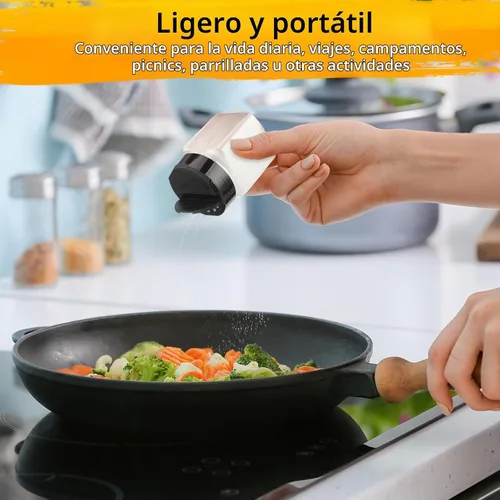 Vista 5 de Mimorou - Paquete de 30 tarros de plástico para especias de 6.1 onzas con tapas de coctelera, recipientes transparentes para condimentos, botellas