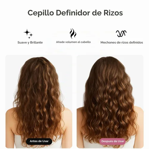 Vista 3 de AM8:00 Cepillo definidor de rizos, cepillo de pelo rizado para dar