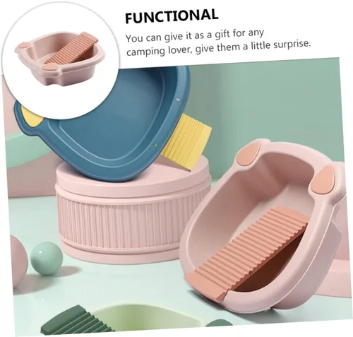 Vista 7 de Healeved Tabla de lavado para lavadero a mano, diseño de ahorro de espacio para dormitorio y hogar