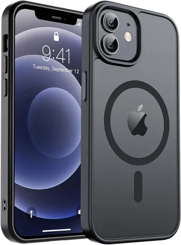 Vista 184 de zapica Funda magnética para iPhone Air, con protector de pantalla de vidrio templado, compatible con MagSafe, translúcida mate, a prueba de golpes