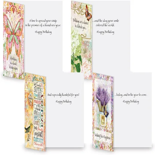 Vista 6 de Current Joy Hall Dream On Happy Birthday - Juego de 20 tarjetas con sobres blancos, 10 diseños, surtido grande de 5 x 7 pulgadas Joy Hall Dream