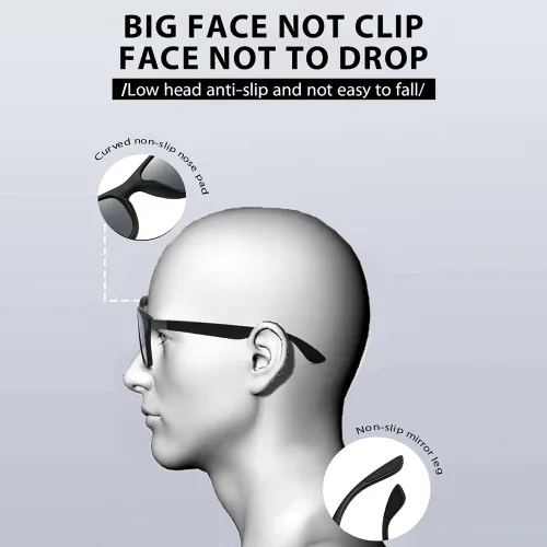 Vista 4 de Gafas ligeras miopes para miopes **Estas no son gafas de lectura** Lente gris sol