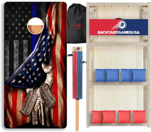 Vista 119 de CornholeGamesUSA Pro - Juego de tablas de Cornhole Fabricado en Estados Unidos Abedul báltico 3/4 Sin rebote Patas triples gruesas Dos 1