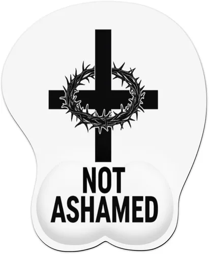 Vista 8 de Mousepad Blessed Religious Cross Ergonomic Wrist Support Non-Slip Base Mouse Mat with Wrist Rest Computer Mousemat for Desk Work Accessories Pad