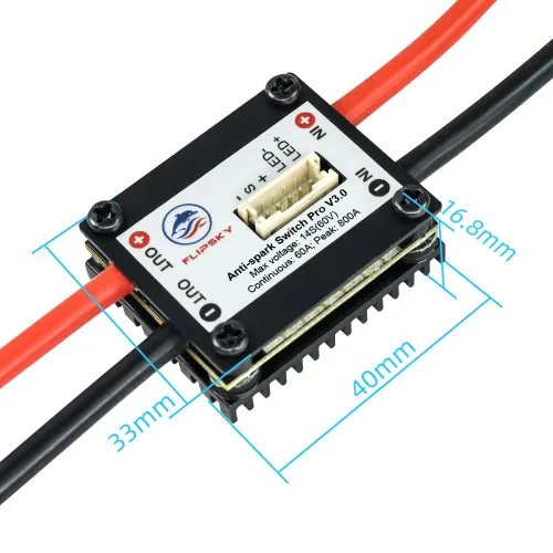 Vista 4 de Flipsky Antispark Switch Pro con PCB de aluminio V3.0 200A para monopatín eléctrico/EBike/Scooter/Robots (con disipador de calor)