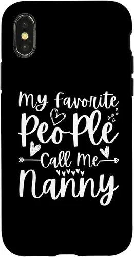 Vista 4 de Funda divertida para el día de la madre para iPhone 15 My Favorite People Call Me Nanny Heart