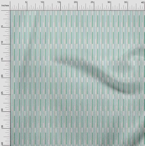 Vista 4 de oneOone - Tela de algodón flexible y aguamarina, diseño de rayas de costura, proyectos de manualidades de 39.8 in de ancho