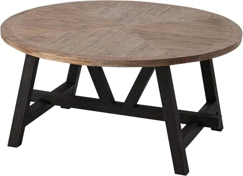 Vista 14 de COZAYH - Mesa auxiliar y auxiliar rústica, redonda con almacenamiento Solid And Manufactured Wood, 23.75 in W, 23.25 in H, 50 lb Capacity