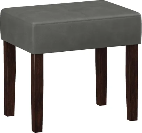 Vista 8 de EOSVALO Taburete de tocador de cuero, banco otomano rectangular de 18.7 pulgadas de ancho para sala de maquillaje, silla de tocador con patas