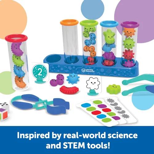 Vista 4 de Learning Resources Silly Science - Juego de clasificación de motricidad fina – 55 piezas, juguete educativo a partir de 3 años, habilidades motoras