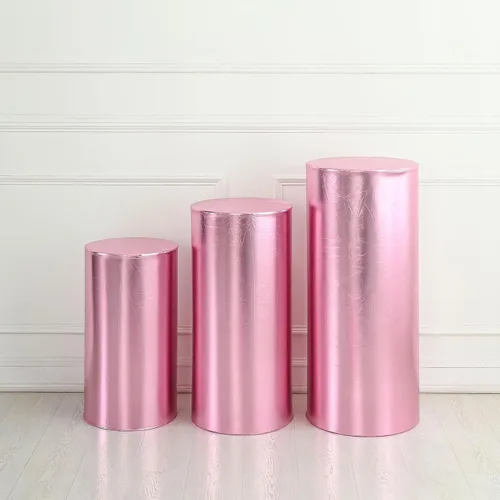Vista 19 de Fundas para soportes de cilindro para fiestas, soportes de pedestal de cilindro, fundas elásticas de bronce, cubierta de pedestal de cilindro
