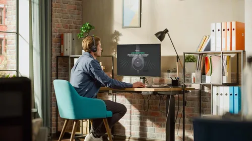 Vista 5 de Yealink UH37 - Auriculares USB con micrófono para PC y laptop, auriculares
