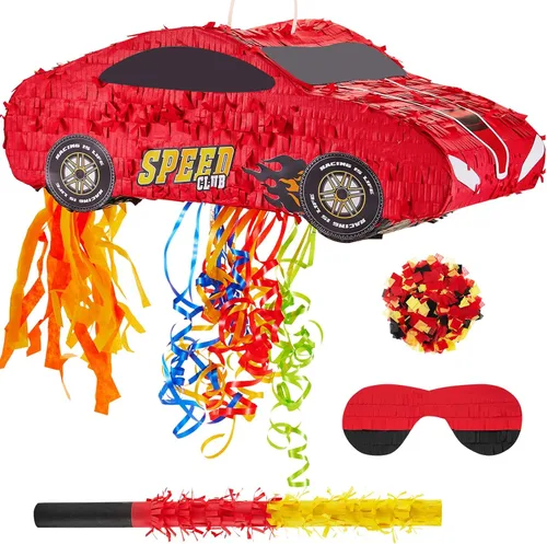 Vista 13 de Lewtemi Decoraciones de Fiesta de Piñata con Palo, Venda para los Ojos y Confeti para Decoraciones de Fiesta, Centro de Mesa, Accesorio para Fotos