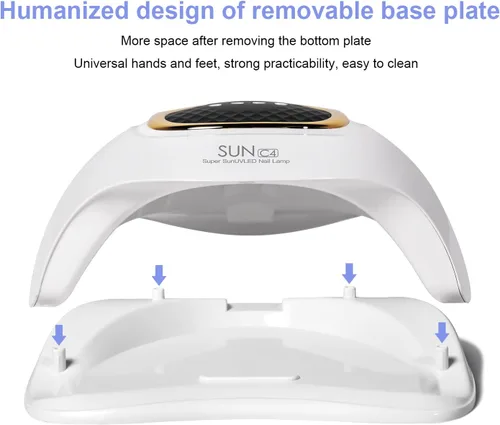 Vista 7 de MIRAGE LAYON Lámpara de Uñas UV - Secado Rápido, Potente y Eficiente, Lámpara LED de Uñas con 4 Ajustes de Tiempo y Sensor Automático Infrarrojo