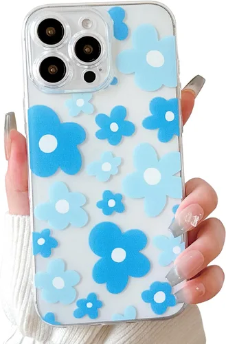 Vista 10 de Lovmooful Funda para iPhone 16 Pro, diseño floral transparente, flor negra
